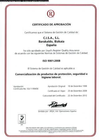 CERTIFICADO ISO2008